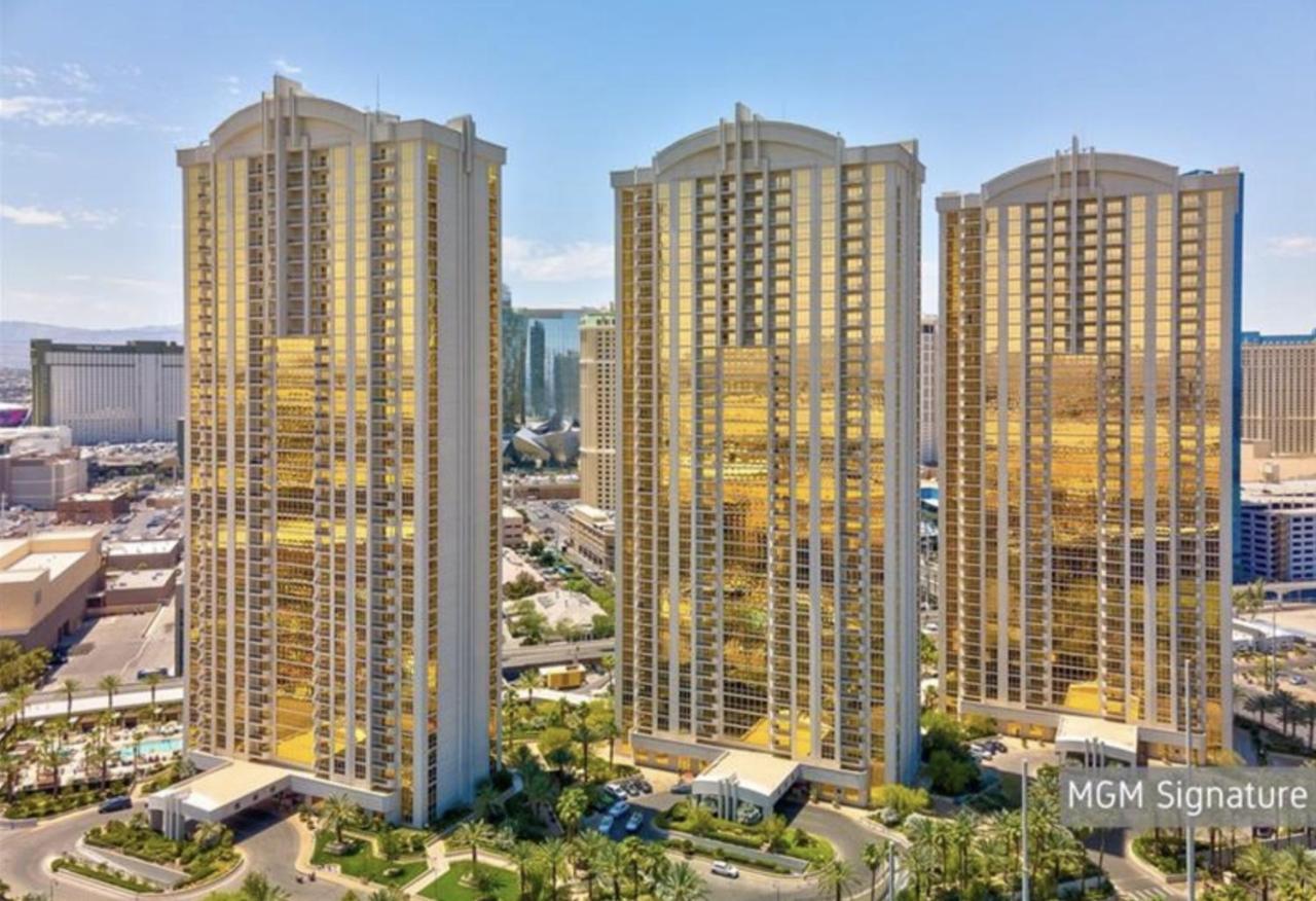 Balcony Full Strip View Suite Mgm Signature Free Valet 拉斯维加斯 外观 照片